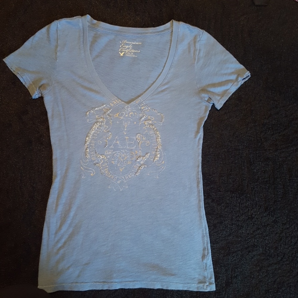 American Eagle Outfitters Blue T-shirt